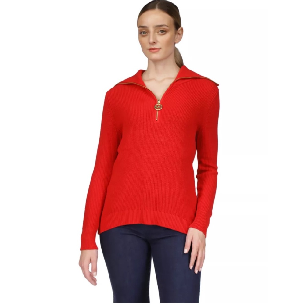 MICHAEL Michael Kors Women's Half Zip Shaker Sweater size XS